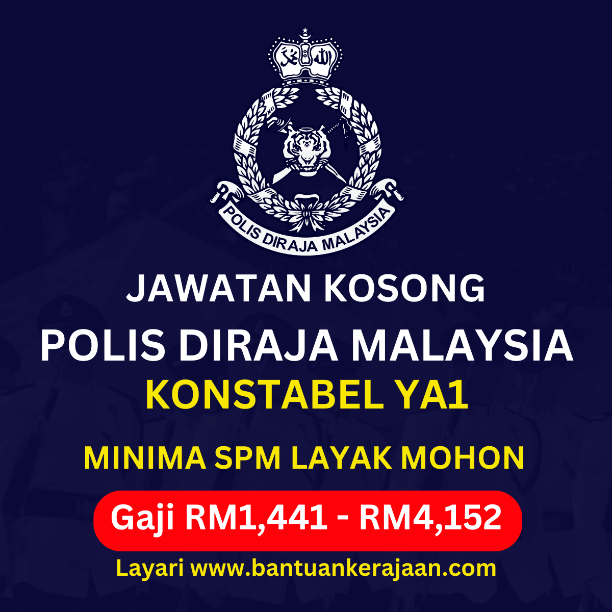 jawatan kosong konstabel polis Archives - Bantuan Kerajaan